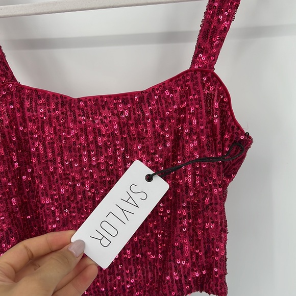 SAYLOR Brinkley TOP in Fuchsia - Picture 6 of 9